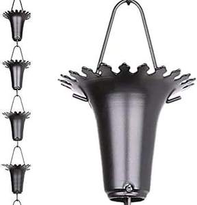 Chaîne de pluie de jardin à écoulement fluide pour gouttière de toit, chaîne suspendue décorative en métal pour extérieur - Product Image 2