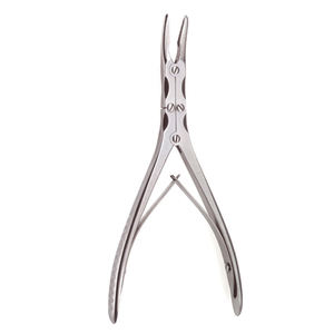 Rongeur à os manuel en acier inoxydable Beyer Stille incurvé 180 mm, pinces de coupe certifiées CE, instrument Surgiright classe I - Product Image 3