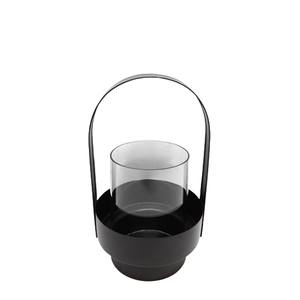 <b>Hurricane</b> replacement glass for <b>candle</b> holder Black Finished With Brass Wash Modern Designer Customized - Product Image 2