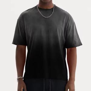 T-shirt Oversize Délavé à l'Acide 100% Coton Vintage, Col Rond, Manches Courtes, Streetwear Uni pour Homme - Product Image 1