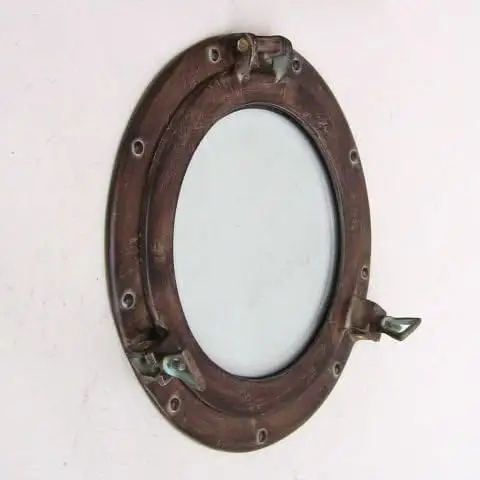 Porthole Vidro 12 polegadas Alumínio Antique-Náutico Marítimo Porto Buraco