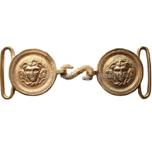 2024 vente chaude de haute qualité 100% laiton extérieur Logo décoratif méduse boucles de ceinture napoléoniennes - Product Image 3