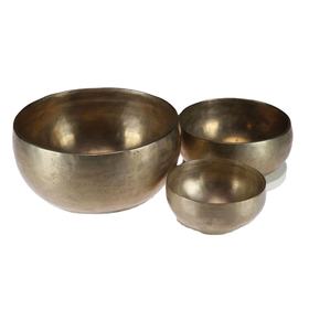 Juego de cuencos de latón antiguo de primera calidad de 3 cuencos de mezcla de servicio de metal nuevo pulido para ocasiones de boda - Product Image 1