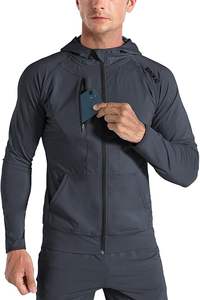 Veste coupe-vent longue pour homme de marque en gros, style vintage, légère, imperméable, décontractée, avec capuche et devant à rabat - Product Image 4