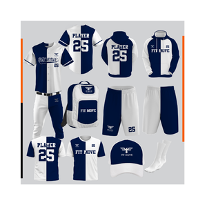 Uniforme de baseball de haute qualité pour hommes, respirant, avec design sublimé, uniforme de baseball softball boutonné pour jeunes, ensemble combiné OEM - Product Image 1