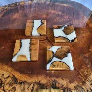 High Quality Customizable Epoxy Resin <b>Coasters</b> Premium Handmade Wood <b>Coasters</b> for Coffee Tea <b>Drinks</b> Promotional <b>Coasters</b> - Product Image 1