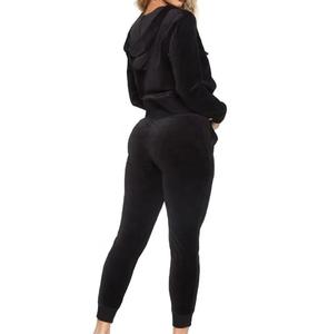 ชุดวอร์มสำหรับวิ่งจ๊อกกิ้งสีฟ้าล้วนสำหรับผู้หญิงเสื้อลำลองตัวยาวสวมใส่สบายมีดีไซน์ล่าสุด-หนึ่งชุด - Product Image 5