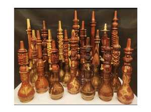 Cachimba de Madera Lacada Tallada a Mano de Lujo, Mini Cachimba Egipcia para Fumar, Cachimbas Farida - Product Image 6