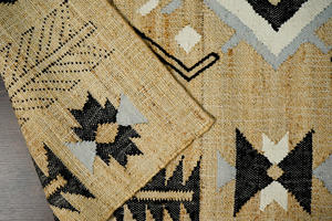 Tapis de jute rond tissé à la main authentique d'Inde Tapis d'extérieur de beauté durable Artisanat authentique - Product Image 5