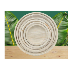 Sumkoka ISO Compostable Areca Pulp Wedding Platos desechables 6 7 9 10 pulgadas a granel - Product Image 2