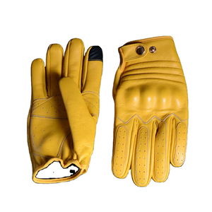 Guantes de conducción de cuero de alta calidad unisex para ciclismo conducción pantalla táctil de dedo completo compatible correa de muñeca ajustable OEM - Product Image 1