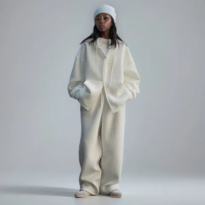 Unisex Custom <b>Tracksuits</b> for Women Long Sleeve Warm <b>Velour</b> Logo Solid Pattern 100% Cotton Printed for Winter Plus Size Available - Product Image 3