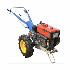 Duurzaam 12hp 13hp Diesel Electrcic Farm Field Tweewiel Mini Motor Motocultor Power Weeder Helmstok Hand Tractor Lopen Tractor