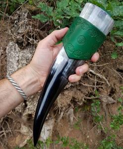 Cuerno de buey de vaca 2025 Natural 100% cuero 300-400ml capacidad cuerno para beber estilo religioso respetuoso con el medio ambiente tallado Animal respetuoso con el medio ambiente - Product Image 4