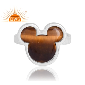 Hot Design 925 Sterling Silver Natural <b>Tiger</b> <b>Eye</b> Yellow Gemstone <b>Ring</b> Custom Design Jewelry For Women Gift For Her - Product Image 3