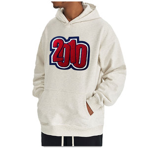 Nuevo diseño Chenille Logo Hoodies 100% algodón otoño transpirable alto exigente servicio OEM superventas Chenille Logo Hoodies - Product Image 4