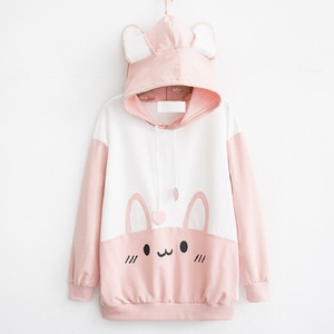 Sudadera con Capucha Extra Grande de Invierno para Mujer, Informal, de Alta Calidad, Lisa, de Poliéster/Algodón - Product Image 2