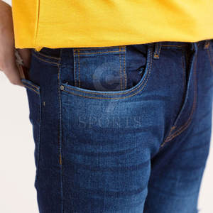 Pantalon en jean pour hommes personnalisé en gros coupe ajustée tissu durable styles modernes OEM prix d'usine pantalon pour hommes - Product Image 6