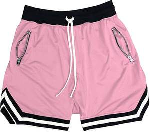<b>Mens</b> Mesh Basketball <b>Shorts</b> Running Athletic Gym Workout <b>Shorts</b> <b>with</b> <b>Zip</b> Pocket - Product Image 1