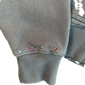 Double <b>Zip</b> <b>Hooded</b> Heavyweight Eco-Friendly 100% Cotton High Quality Sun Faded Wash Sweatshirts Custom Hoodies Embroidered Custom - Product Image 2