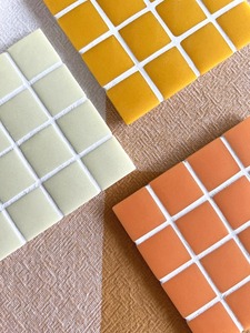 ชุดจานรองแก้วโมเสคแก้วทรงสี่เหลี่ยม งานศิลปะ คุณภาพส่งออก เป็นมิตรกับสิ่งแวดล้อม สำหรับโต๊ะกาแฟ ห้องครัว สำนักงาน ราคาขายส่ง - Product Image 6