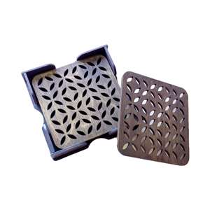 Round Shape <b>Marble</b> <b>coaster</b> Factory Wholesale High Quality White Round <b>Marble</b> and Wood <b>Coasters</b> for Drinks for Selling - Product Image 3