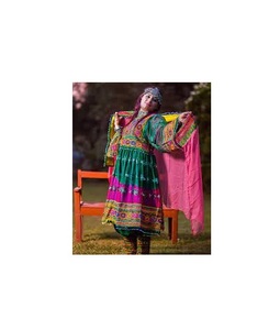 Vintage Ethnic Afghan Kuchi Dresses Traditional Party Outfits with Lace Decoration in Multi Colors for Pakistan - Product Image 4