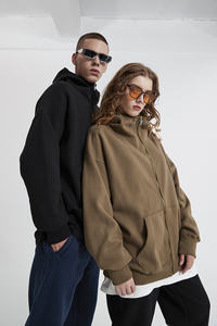 Nouveau personnalisé 100% coton 350G gants côtelés poignets hommes <span class=keywords><strong>sweat</strong></span> métal fermeture éclair <span class=keywords><strong>sweat</strong></span> à capuche hommes - Product Image 2