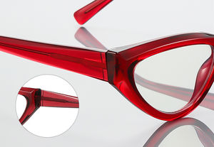 إطارات بصرية مرنة شفافة فاخرة مخصصة بالإضافة إلى لايت صغير نصف دائري إطار زجاجي طاقة نصف قمر نظارات حجب الضوء الأزرق - Product Image 2