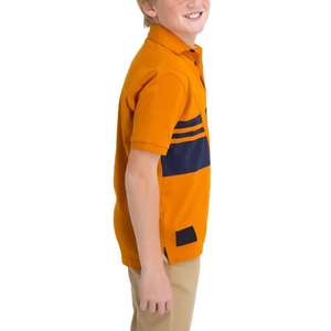 Venta al por mayor de camisetas de Polo de manga corta de moda para hombres con logotipo personalizado Casual rayas botones de color diseño transpirable - Product Image 5