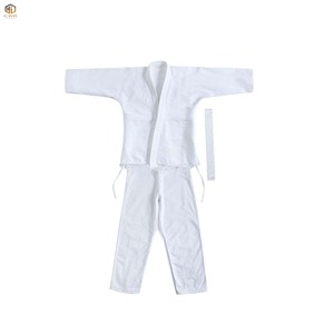 Cómodo Kimono de Judo BLANCO DE DOBLE TEJIDO, conjunto de Kimono de algodón 100% para niños, ropa de artes marciales, Judo Gi - Product Image 1