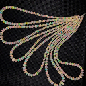 Suave etíope Welo Opal 6mm Rondelle cuentas sueltas Color blanco para joyería hecha a mano - Product Image 4