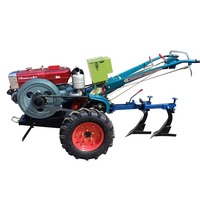 Mini tracteur agricole à deux roues Acheter un petit tracteur agricole à main 15HP à prix réduit Tracteur agricole à deux roues à pied