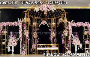 Marvelous Metal Look <b>Wooden</b> Carved <b>Swing</b> Hand Made Brass Metal <b>Swing</b> Indian Wedding <b>Swing</b>/Jhula Manufacturer - Product Image 5