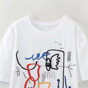 Camisetas Bordadas para Mujer, Diseño Estampado, 100% Algodón, Corte Ajustado, Transpirables, Ecológicas, para Uso en Exteriores de Verano, Talla Personalizada, Más Vendidas - Product Image 5