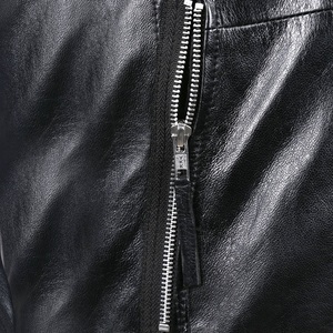 <b>Mens</b> Pockets Leather Jackets Long Sleeve Cruise Man Leather Jacket Leather Slim Fit Riders Zipper Jacket - Product Image 2