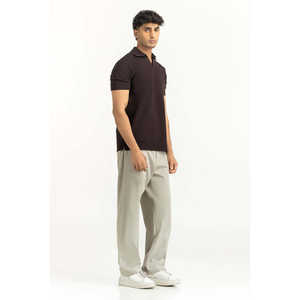 Tela de punto 100% poliéster para polo, antiarrugas, corte regular, patrón bordado oscuro, tejido sólido de alta calidad - Product Image 5