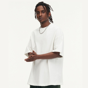 Dernier modèle de T-shirt pour homme coupe ample 100% coton T-shirt pour homme avec logo personnalisé imprimé Streetwear Style OEM - Product Image 3