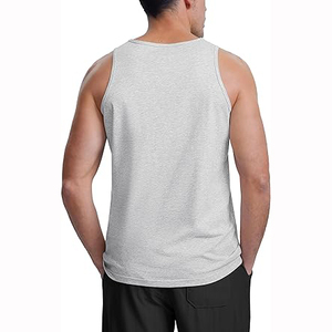 Débardeur de gym personnalisé pour hommes débardeurs d'entraînement en coton respirant sans manches style décontracté - Product Image 4