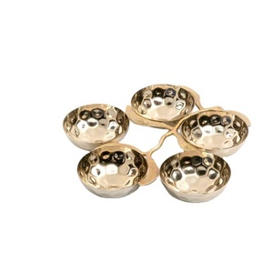 Bols à nourriture décoratifs de table de qualité de luxe Bols de service pour fast-food en bois et métal de conception standard pour la salle à manger à la maison - Product Image 3