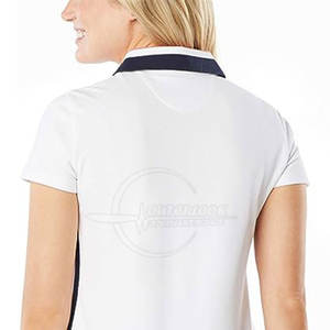 Vêtements de rue Logo décontracté personnalisé femmes Polo T-Shirt Garniture contrastée Dernière mode Nouveau Design Polo T-Shirt - Product Image 6