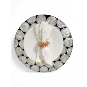 Modern Round Capiz <b>Placemat</b> Wholesale Supply for Sustainable Living Stores and <b>Dining</b> <b>Table</b> Use From Vietnam - Product Image 2