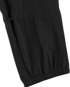 Pantalon cargo noir pour femme, taille élastique, pantalon utilitaire, streetwear, coupe décontractée, multi-poches, pantalon décontracté tendance - Product Image 4