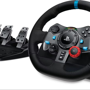 Volant de course Logitech G29 de bonne qualité et pédales au sol, retour de force réel, palettes de changement de vitesse en acier inoxydable - Product Image 1