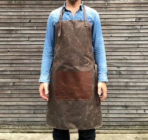 Toile cuir artisan barbier tablier de travail Logo personnalisé pour chef robuste Restaurant tablier AAA-0045D - Product Image 2