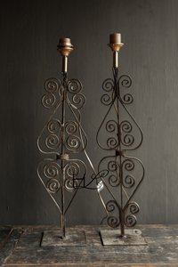 Turkish Vintage Iron Table Lamp Shade Handmade Old Iron Wood Art <b>Plant</b> Deco Electric for Office Bedside Decor India Wholesale - Product Image 5