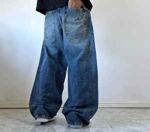 Vaqueros de mezclilla unisex para hombre, estilo casual, holgados, lavados a la piedra, cortavientos, transpirables, ecológicos, de corte oversize, para primavera, otoño y verano, con botones. - Product Image 2