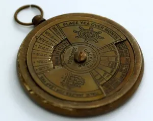 LLavero de latón antiguo de alta calidad, llavero de alta calidad con calendario, tamaño de bolsillo brillante - Product Image 3