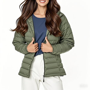 Vestes en duvet Hiver Chaleur compressible Légère Capuche Logo Personnalisé Femmes Doudoune - Product Image 4