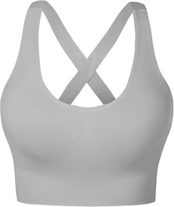 Soutien-gorge de sport pour femmes de qualité supérieure, ultra confortable et respirant, avec logo frontal, pour la course à pied, l'entraînement, soutien flexible pour adultes - Product Image 2